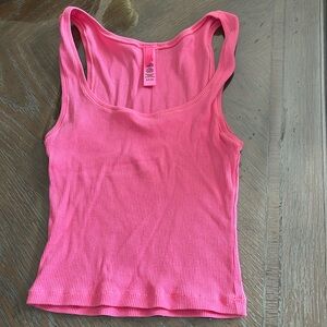 SKIMS COTTON RIB LIMITED EDITION PINK TANK TOP - worn once